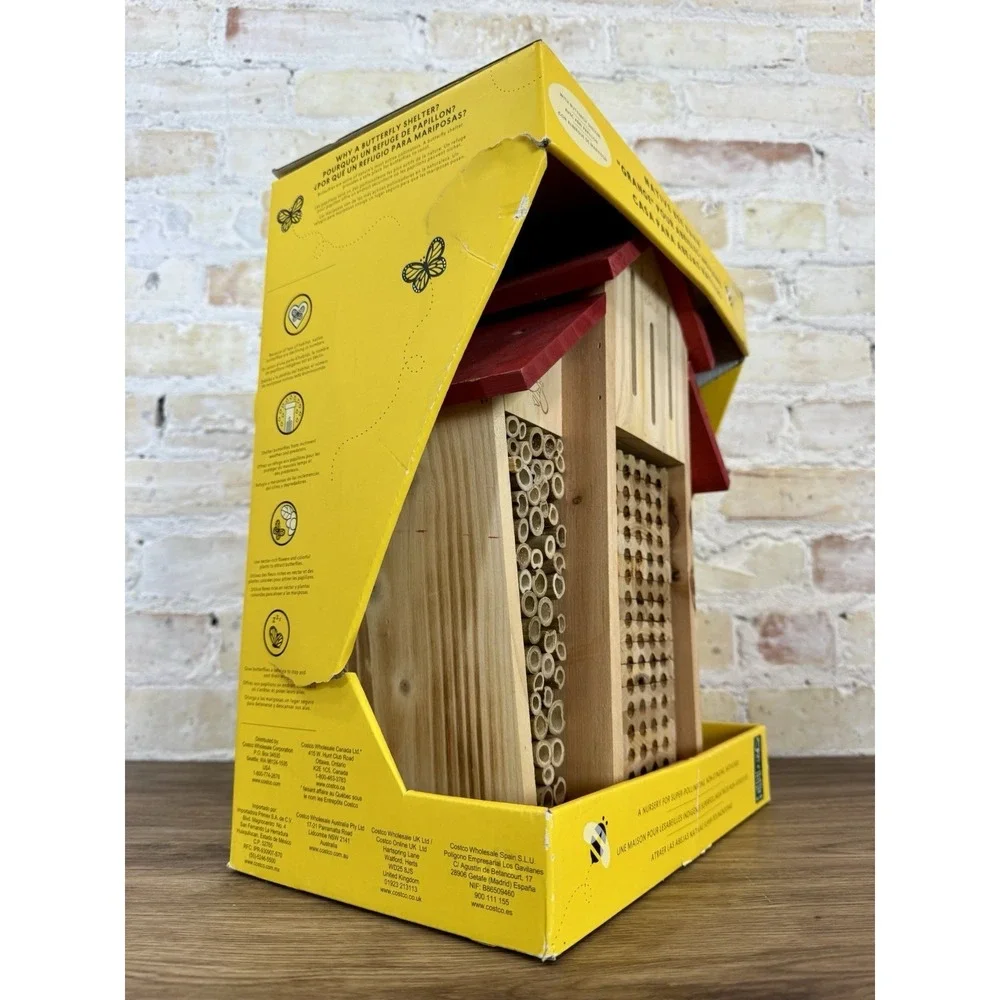 Bambeco Native Bee Barn Hotel Mason House Butterfly Shelter Non Stinging NIB FSC
